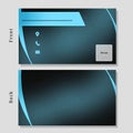 Business Name Card Design Tosca Color