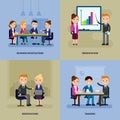 Business Negotiation Flat Template