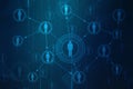 Business Network Concept Background, Social Networks and interaction concept,