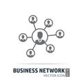 Business Network icon, People connection, Team work Concept Royalty Free Stock Photo