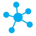 Business network icon on white background. comunication sign. business network icon for your web site design, logo, app, UI. flat