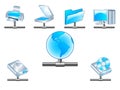 Business network icons Royalty Free Stock Photo
