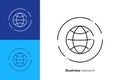 World network line art vector icon