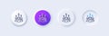 Business networking line icon. Dollar sign. Line icons. Vector