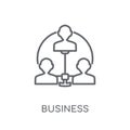 business networking linear icon. Modern outline business network