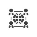 Business networking vector icon