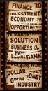 Business new headlines with old paper Royalty Free Stock Photo