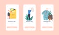 Business News Mobile App Page Onboard Screen Template. Characters Read Corporate Compliance Rules, Culture and Policies