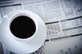 Business Newspaper and Coffee