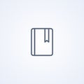 Business notepad, vector best gray line icon Royalty Free Stock Photo