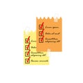 Business notes, handwritten text and check marks for the completed task, hand-drawn style, vector