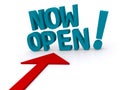 Business now open sign Royalty Free Stock Photo