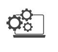 Business object vector icon. System performance tuning, management on white isolated background