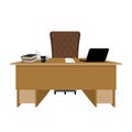 Business office. Boss table. leader supervisor. Director desktop