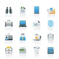 Business and office elements icons Royalty Free Stock Photo