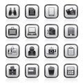 Business and office elements icons Royalty Free Stock Photo