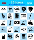 Business, Office & Finance icons set Royalty Free Stock Photo