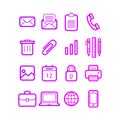 Business Office Icon Set - Vector Graphic Royalty Free Stock Photo