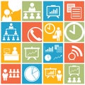 Business office icon and symbol set Royalty Free Stock Photo
