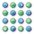 Business and office icons over colored background Royalty Free Stock Photo