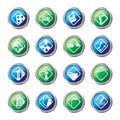 Business and Office Icons over colored background Royalty Free Stock Photo