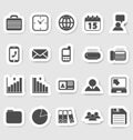 Business and office icons, stikers Royalty Free Stock Photo