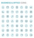 Business and Office Line Icons Royalty Free Stock Photo