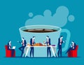 Business office people on coffee break. Concept business relax vector illustration, Office lunch time Royalty Free Stock Photo