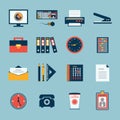 Business office stationery icons set Royalty Free Stock Photo