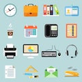 Business office stationery icons set Royalty Free Stock Photo