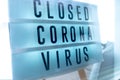 Business office or store shop is closed, bankrupt business due to the effect of novel Coronavirus COVID-19 pandemic Royalty Free Stock Photo