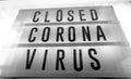 Business office or store shop is closed, bankrupt business due to the effect of novel Coronavirus COVID-19 pandemic Royalty Free Stock Photo