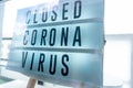 Business office or store shop is closed, bankrupt business due to the effect of novel Coronavirus COVID-19 pandemic Royalty Free Stock Photo