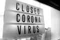 Business office or store shop is closed, bankrupt business due to the effect of novel Coronavirus COVID-19 pandemic Royalty Free Stock Photo