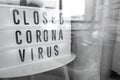 Business office or store shop is closed, bankrupt business due to the effect of novel Coronavirus COVID-19 pandemic Royalty Free Stock Photo