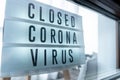 Business office or store shop is closed, bankrupt business due to the effect of novel Coronavirus COVID-19 pandemic Royalty Free Stock Photo