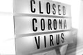 Business office or store shop is closed, bankrupt business due to the effect of novel Coronavirus COVID-19 pandemic Royalty Free Stock Photo