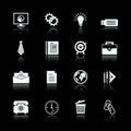 Business office supplies pictograms set Royalty Free Stock Photo