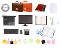 Business and office supplies. Vector. Royalty Free Stock Photo