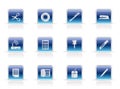 Business and Office Tools Icons Royalty Free Stock Photo