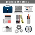 Business and Office Vector Icons Royalty Free Stock Photo