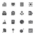 Business, office vector icons set Royalty Free Stock Photo