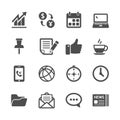 Business and office work icon set, vector eps10 Royalty Free Stock Photo