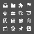 Business and office work icon set, vector eps10 Royalty Free Stock Photo