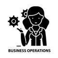 business operations icon, black vector sign with editable strokes, concept illustration