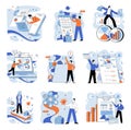 Business operations. Project your ambitions onto canvas efficient business operations