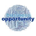 Business opportunity word cloud