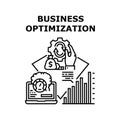 Business Optimization Vector Black Illustration Royalty Free Stock Photo