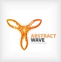 Business orange wavy business symbol