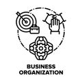 Business Organization Team Vector Concept Black Illustration Royalty Free Stock Photo